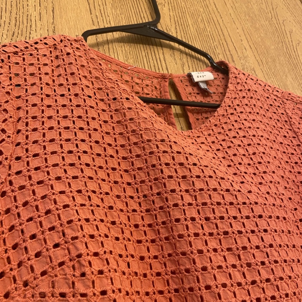 A New Day Peach Dress Shirt, Sz L